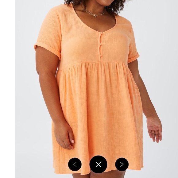 Cotton On Curve Spring Green Bella Dress Pistachio Gelato w/ Pockets NWT - Picture 3 of 6